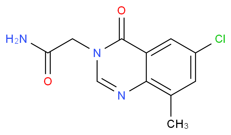2-(6-chloro-8-methyl-4-oxoquinazolin-3(4H)-yl)acetamide_Molecular_structure_CAS_)