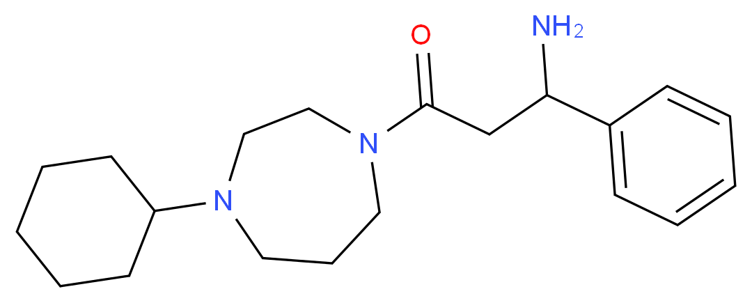 3-(4-cyclohexyl-1,4-diazepan-1-yl)-3-oxo-1-phenyl-1-propanamine_Molecular_structure_CAS_)