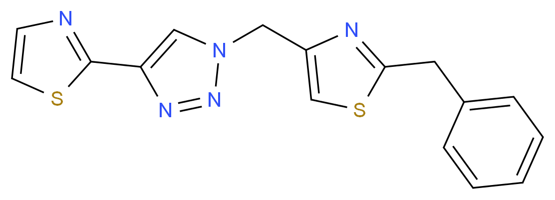 1-[(2-benzyl-1,3-thiazol-4-yl)methyl]-4-(1,3-thiazol-2-yl)-1H-1,2,3-triazole_Molecular_structure_CAS_)