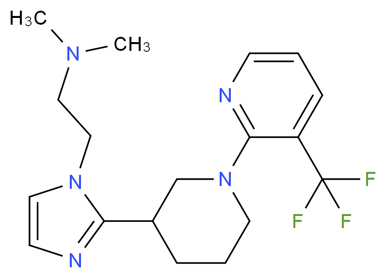 N,N-dimethyl-2-(2-{1-[3-(trifluoromethyl)-2-pyridinyl]-3-piperidinyl}-1H-imidazol-1-yl)ethanamine_Molecular_structure_CAS_)