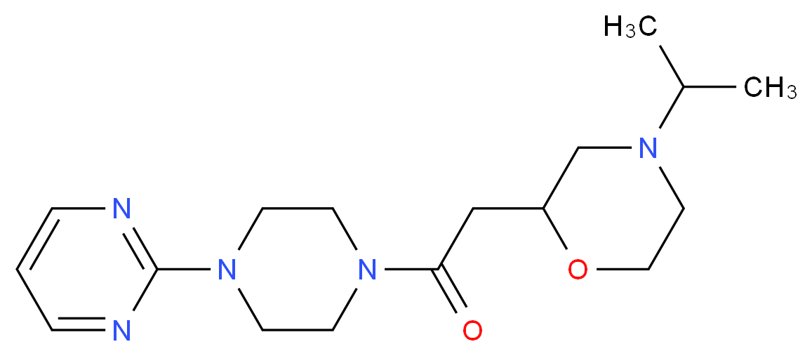 4-isopropyl-2-[2-oxo-2-(4-pyrimidin-2-ylpiperazin-1-yl)ethyl]morpholine_Molecular_structure_CAS_)