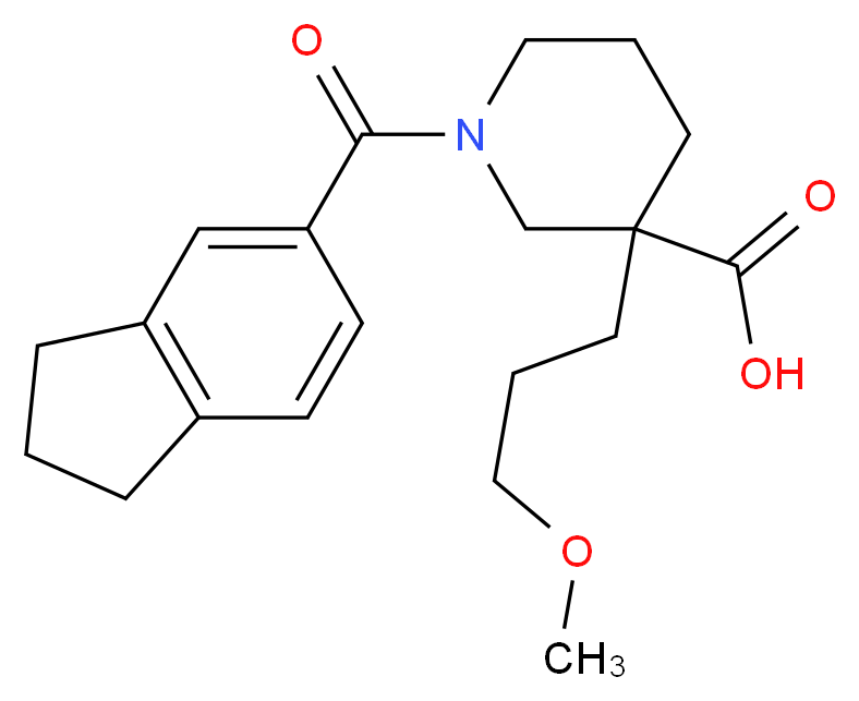 1-(2,3-dihydro-1H-inden-5-ylcarbonyl)-3-(3-methoxypropyl)-3-piperidinecarboxylic acid_Molecular_structure_CAS_)