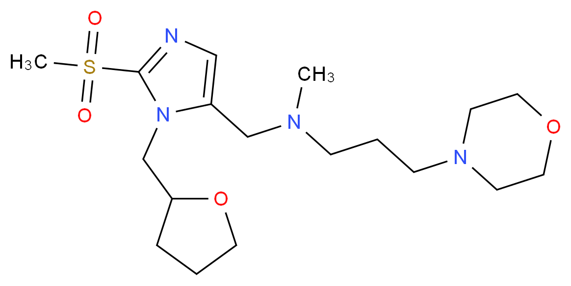 N-methyl-N-{[2-(methylsulfonyl)-1-(tetrahydro-2-furanylmethyl)-1H-imidazol-5-yl]methyl}-3-(4-morpholinyl)-1-propanamine_Molecular_structure_CAS_)