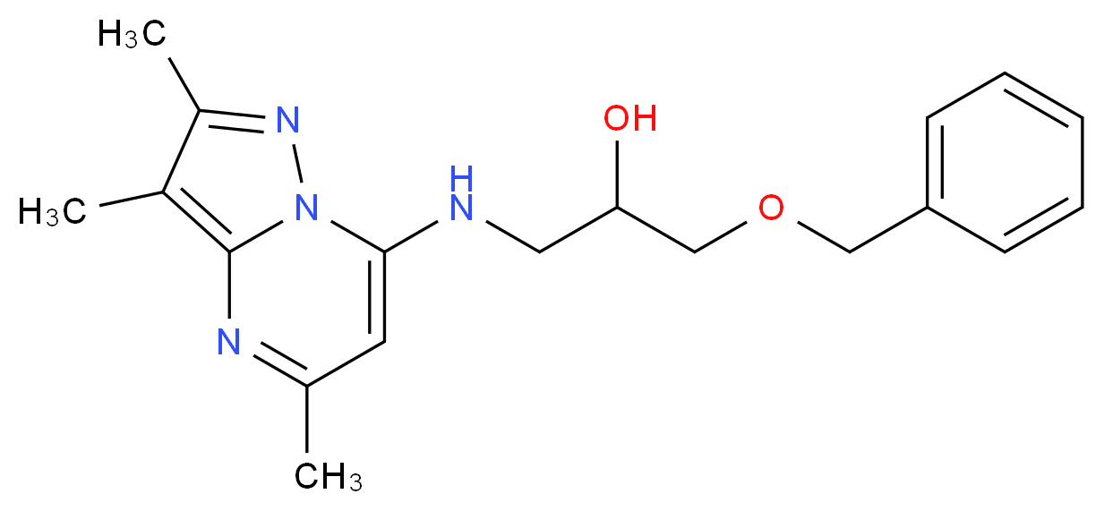 1-(benzyloxy)-3-[(2,3,5-trimethylpyrazolo[1,5-a]pyrimidin-7-yl)amino]propan-2-ol_Molecular_structure_CAS_)