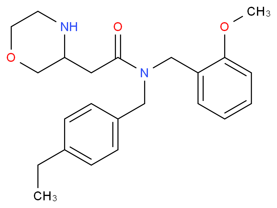 N-(4-ethylbenzyl)-N-(2-methoxybenzyl)-2-(3-morpholinyl)acetamide_Molecular_structure_CAS_)