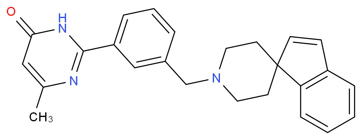 6-methyl-2-[3-(1'H-spiro[indene-1,4'-piperidin]-1'-ylmethyl)phenyl]-4(3H)-pyrimidinone_Molecular_structure_CAS_)