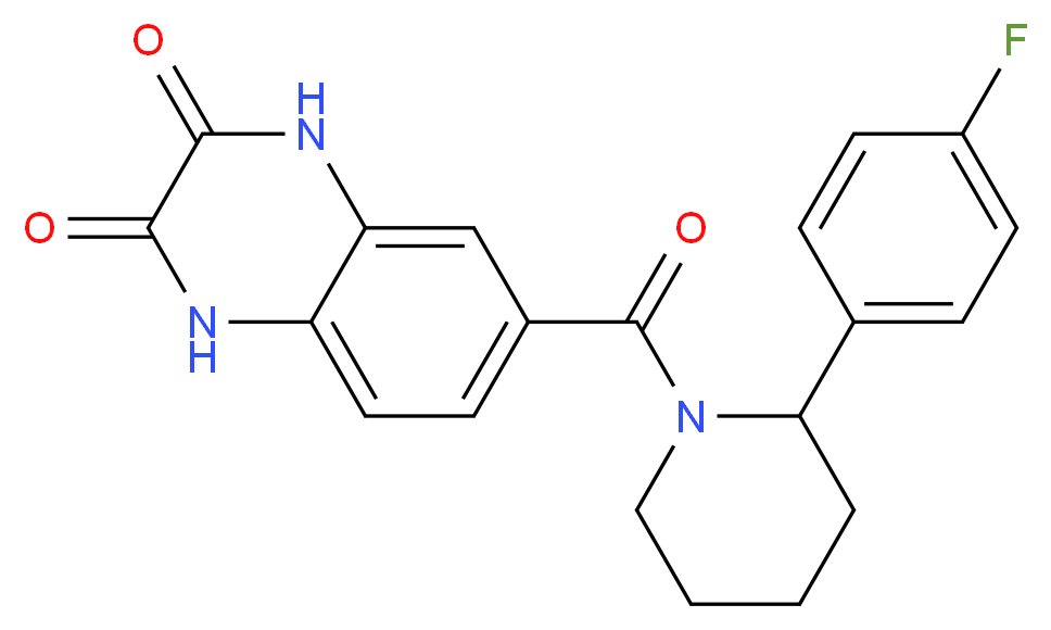 6-{[2-(4-fluorophenyl)-1-piperidinyl]carbonyl}-1,4-dihydro-2,3-quinoxalinedione_Molecular_structure_CAS_)