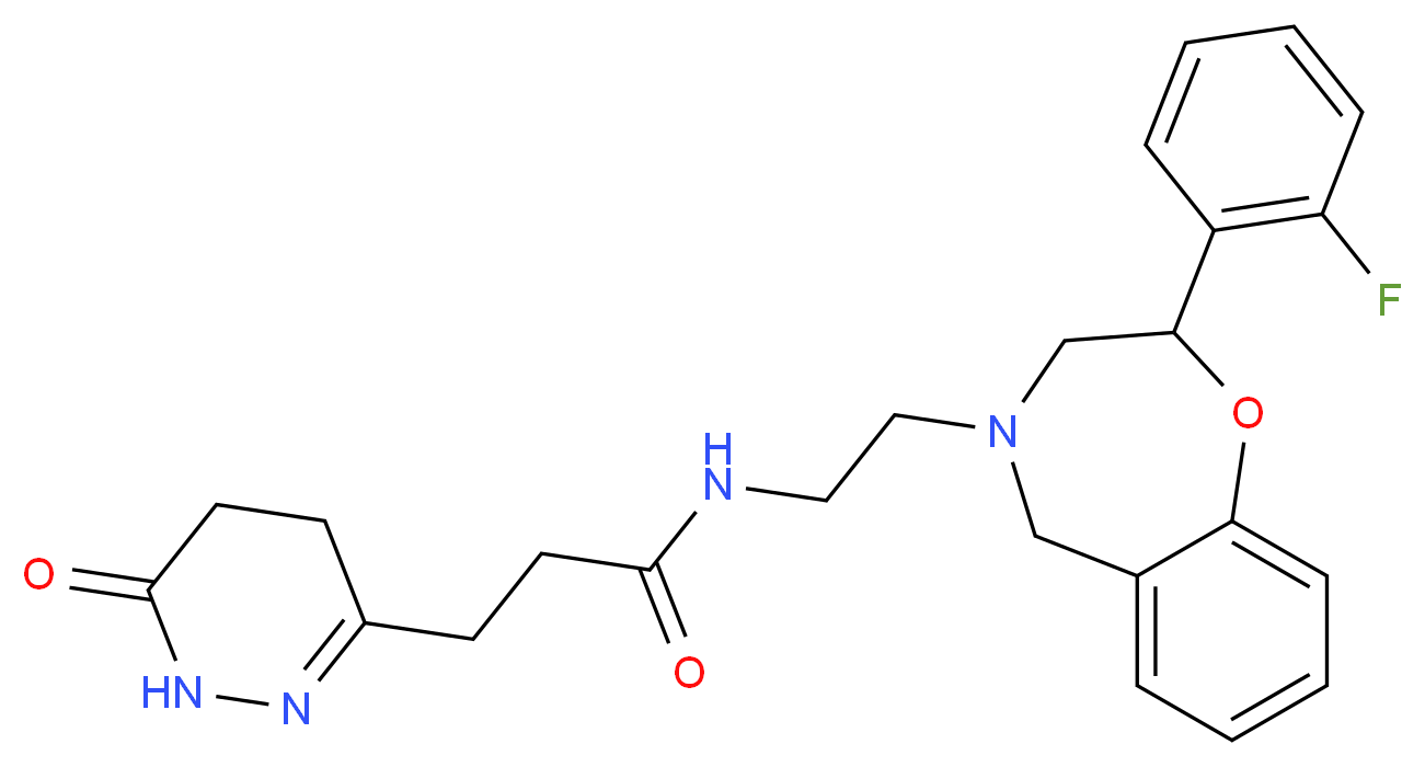 N-{2-[2-(2-fluorophenyl)-2,3-dihydro-1,4-benzoxazepin-4(5H)-yl]ethyl}-3-(6-oxo-1,4,5,6-tetrahydro-3-pyridazinyl)propanamide_Molecular_structure_CAS_)