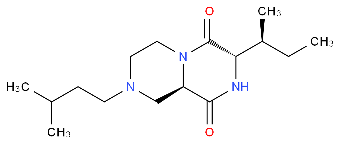 (3S,9aR)-8-(3-methylbutyl)-3-[(1S)-1-methylpropyl]tetrahydro-2H-pyrazino[1,2-a]pyrazine-1,4(3H,6H)-dione_Molecular_structure_CAS_)
