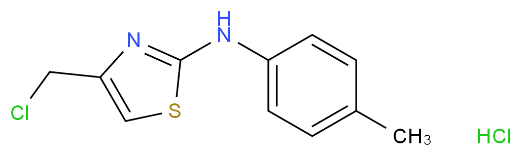 4-(chloromethyl)-N-(4-methylphenyl)-1,3-thiazol-2-amine hydrochloride_Molecular_structure_CAS_33188-18-0)