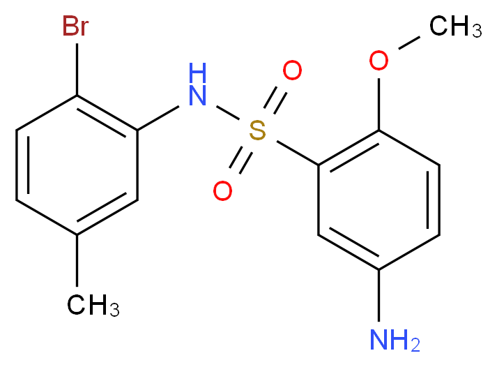5-Amino-N-(2-bromo-5-methyl-phenyl)-2-methoxy-benzenesulfonamide_Molecular_structure_CAS_)