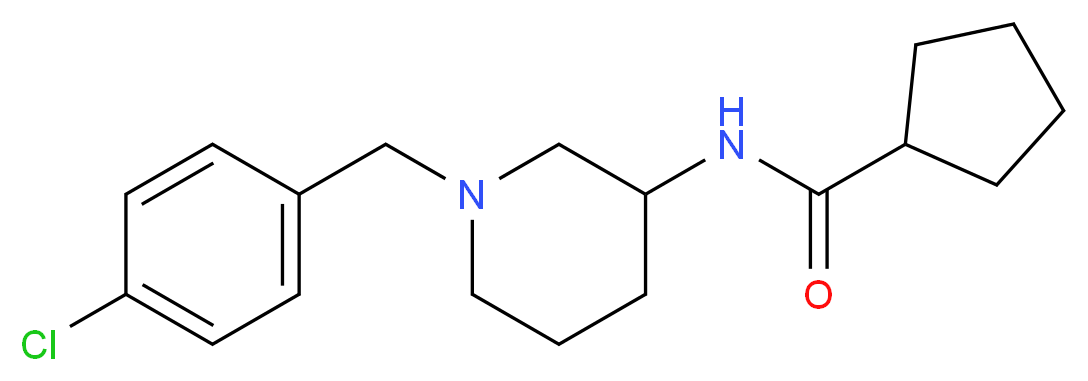 N-[1-(4-chlorobenzyl)-3-piperidinyl]cyclopentanecarboxamide_Molecular_structure_CAS_)