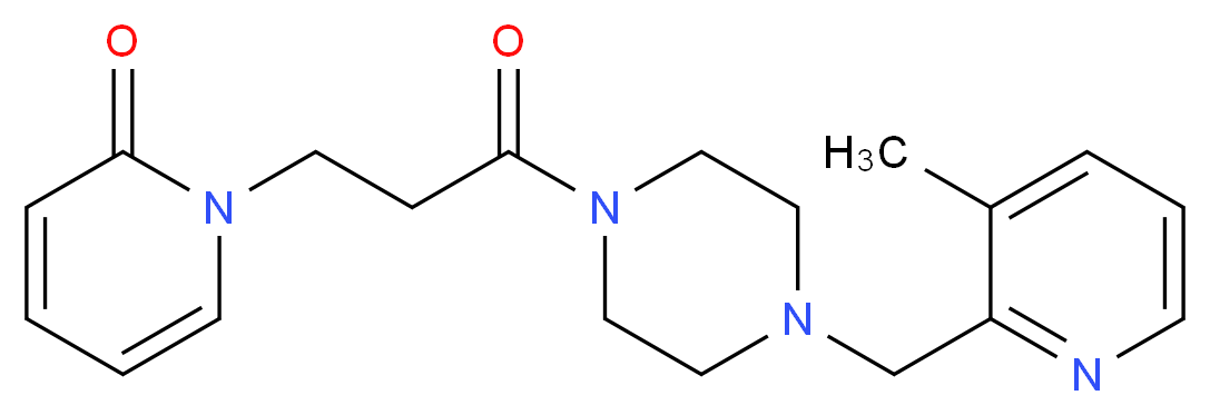 1-(3-{4-[(3-methyl-2-pyridinyl)methyl]-1-piperazinyl}-3-oxopropyl)-2(1H)-pyridinone_Molecular_structure_CAS_)