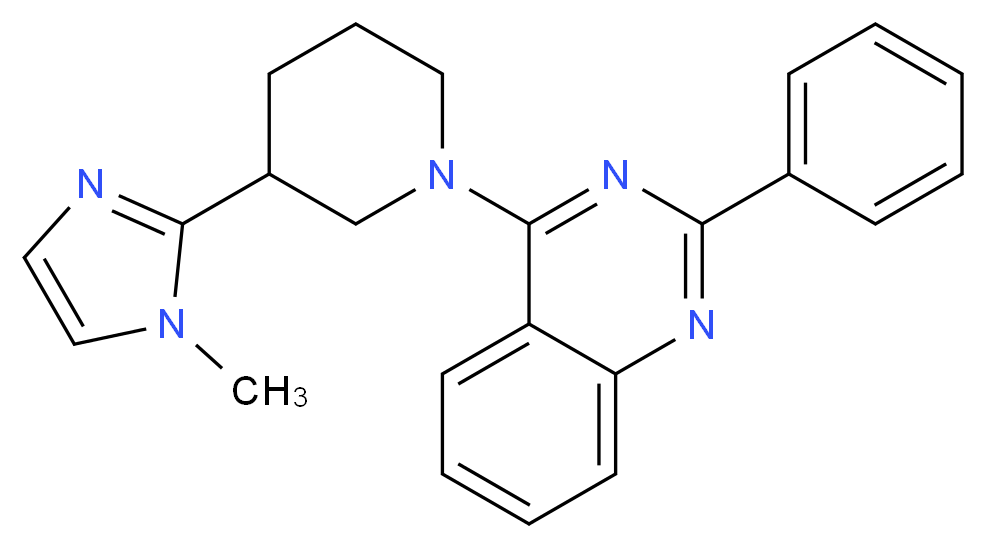 4-[3-(1-methyl-1H-imidazol-2-yl)-1-piperidinyl]-2-phenylquinazoline_Molecular_structure_CAS_)