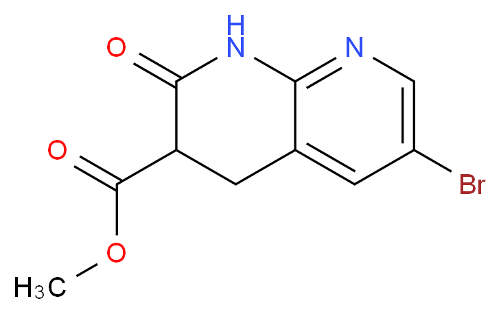 6-Bromo-1,2,3,4-tetrahydro-2-oxo-1,8-naphthyridine-3-carboxylic Acid Methyl Ester_Molecular_structure_CAS_335031-10-2)