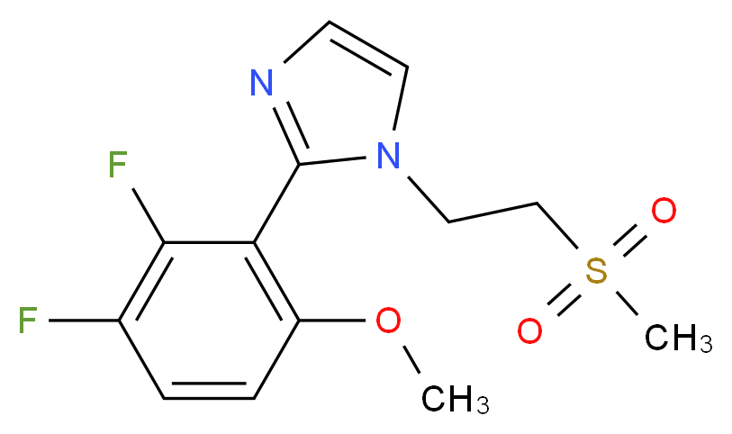 2-(2,3-difluoro-6-methoxyphenyl)-1-[2-(methylsulfonyl)ethyl]-1H-imidazole_Molecular_structure_CAS_)