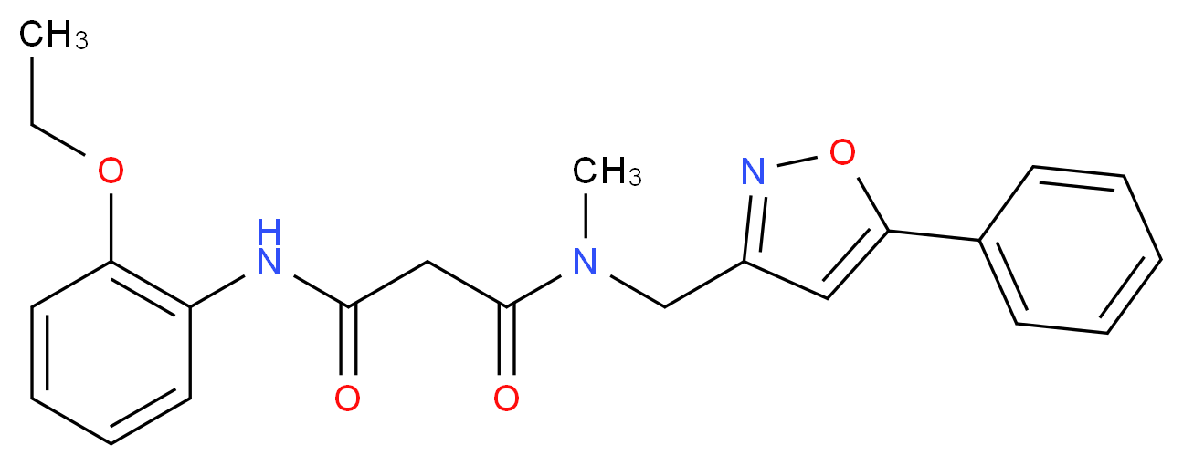 N'-(2-ethoxyphenyl)-N-methyl-N-[(5-phenylisoxazol-3-yl)methyl]malonamide_Molecular_structure_CAS_)