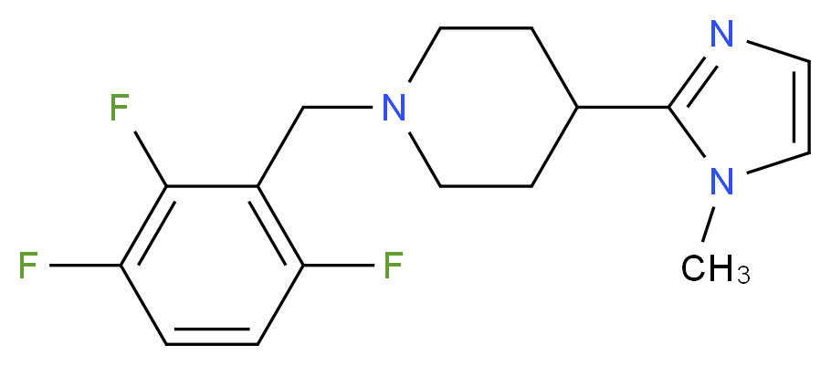 4-(1-methyl-1H-imidazol-2-yl)-1-(2,3,6-trifluorobenzyl)piperidine_Molecular_structure_CAS_)