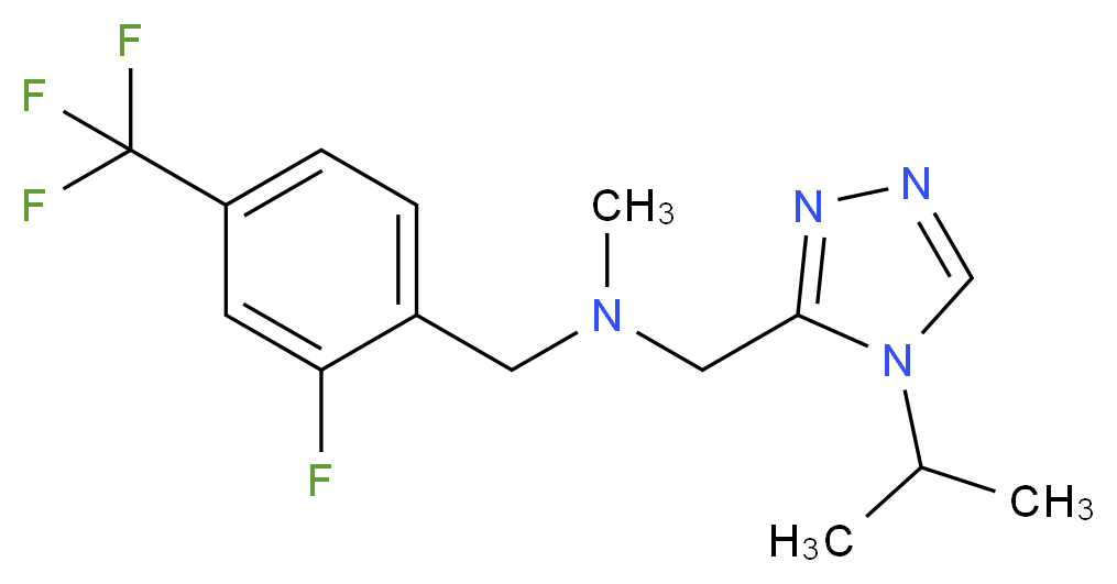 1-[2-fluoro-4-(trifluoromethyl)phenyl]-N-[(4-isopropyl-4H-1,2,4-triazol-3-yl)methyl]-N-methylmethanamine_Molecular_structure_CAS_)