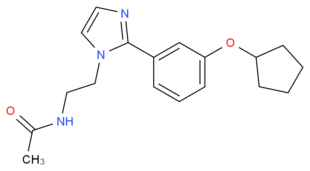 N-(2-{2-[3-(cyclopentyloxy)phenyl]-1H-imidazol-1-yl}ethyl)acetamide_Molecular_structure_CAS_)