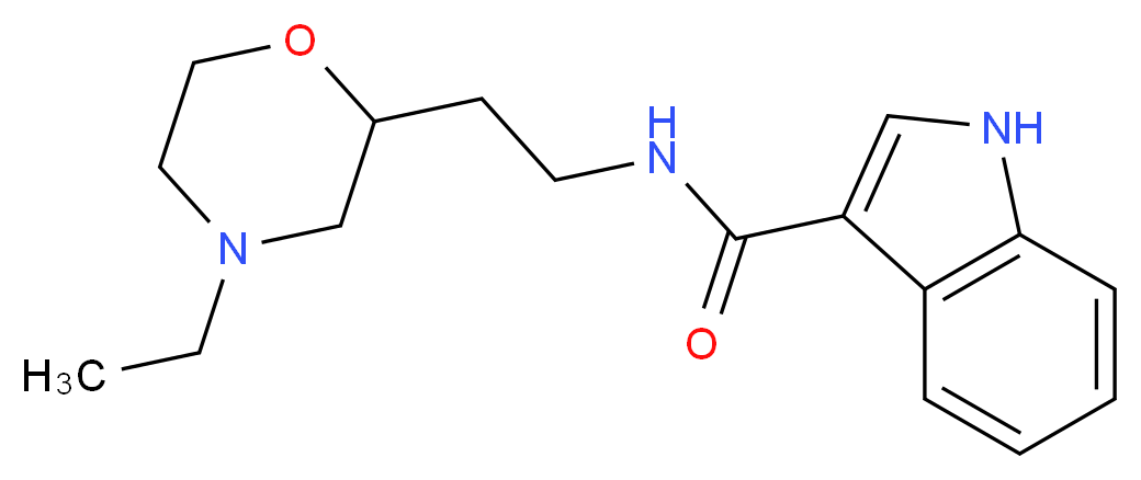 N-[2-(4-ethylmorpholin-2-yl)ethyl]-1H-indole-3-carboxamide_Molecular_structure_CAS_)