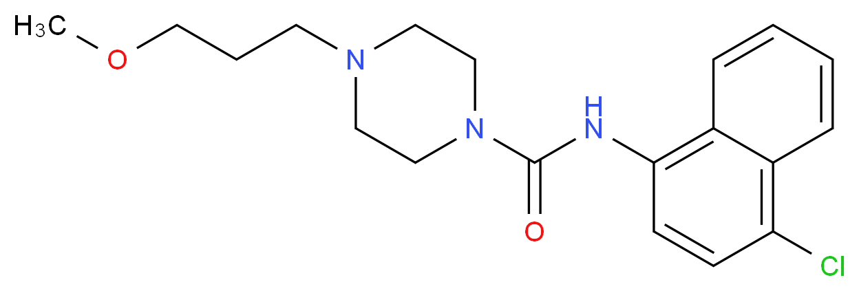 N-(4-chloro-1-naphthyl)-4-(3-methoxypropyl)piperazine-1-carboxamide_Molecular_structure_CAS_)