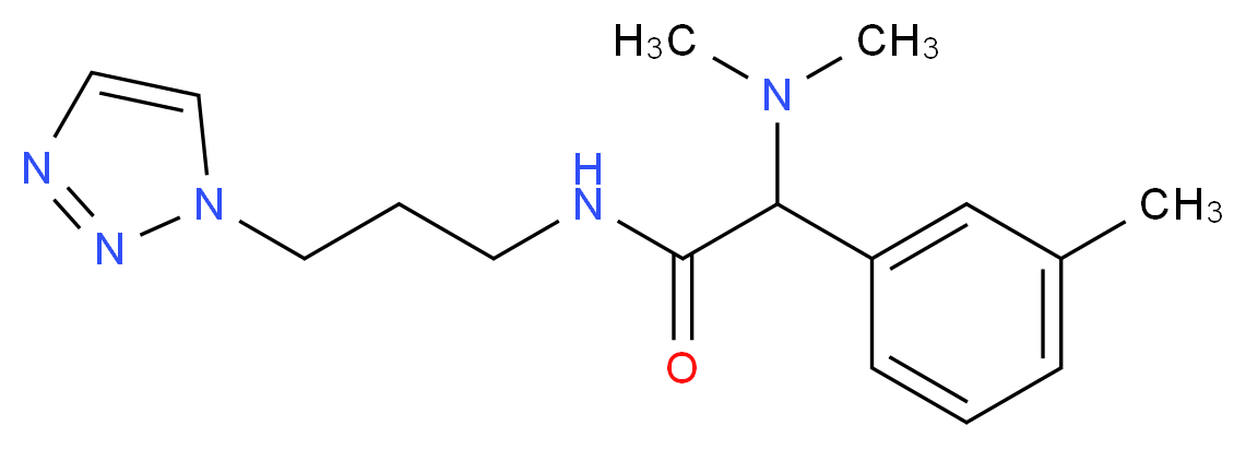 2-(dimethylamino)-2-(3-methylphenyl)-N-[3-(1H-1,2,3-triazol-1-yl)propyl]acetamide_Molecular_structure_CAS_)