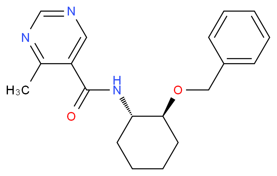 N-[(1S,2S)-2-(benzyloxy)cyclohexyl]-4-methylpyrimidine-5-carboxamide_Molecular_structure_CAS_)