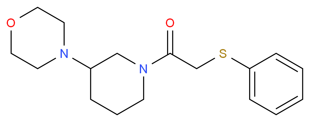 4-{1-[(phenylthio)acetyl]-3-piperidinyl}morpholine_Molecular_structure_CAS_)