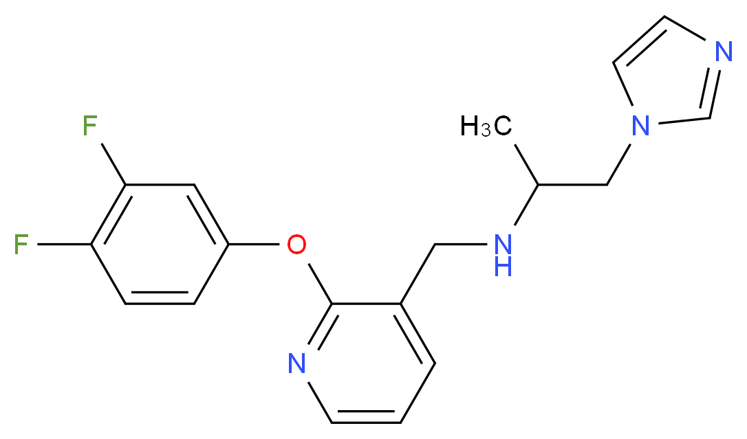 N-{[2-(3,4-difluorophenoxy)pyridin-3-yl]methyl}-1-(1H-imidazol-1-yl)propan-2-amine_Molecular_structure_CAS_)