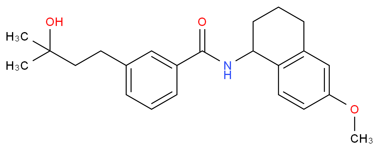 3-(3-hydroxy-3-methylbutyl)-N-(6-methoxy-1,2,3,4-tetrahydro-1-naphthalenyl)benzamide_Molecular_structure_CAS_)
