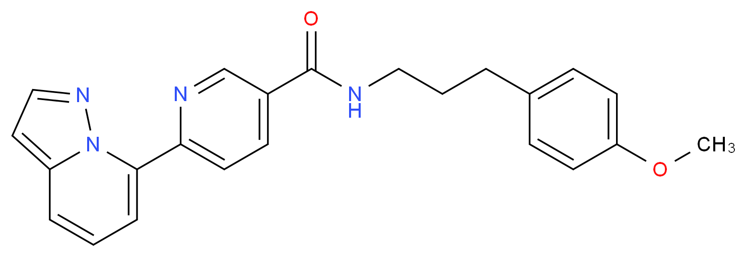 N-[3-(4-methoxyphenyl)propyl]-6-pyrazolo[1,5-a]pyridin-7-ylnicotinamide_Molecular_structure_CAS_)