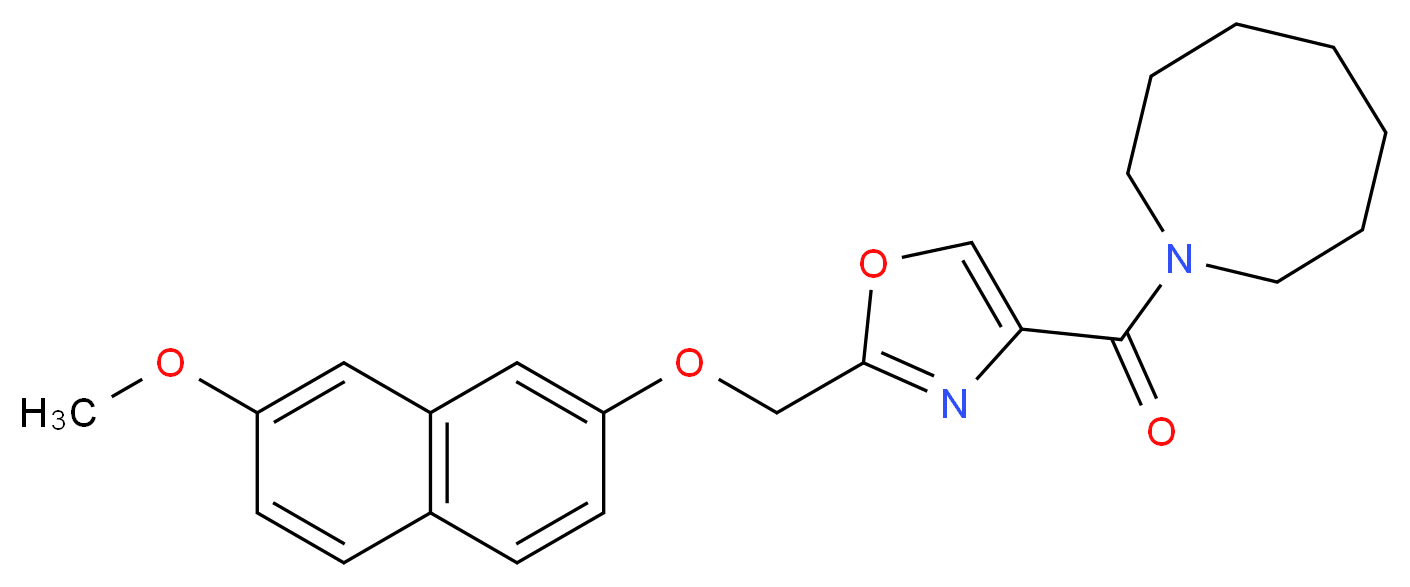 1-[(2-{[(7-methoxy-2-naphthyl)oxy]methyl}-1,3-oxazol-4-yl)carbonyl]azocane_Molecular_structure_CAS_)