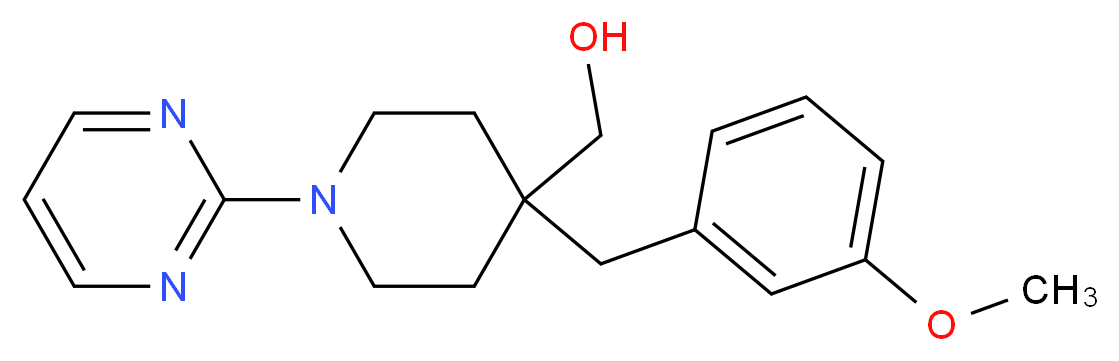 [4-(3-methoxybenzyl)-1-pyrimidin-2-ylpiperidin-4-yl]methanol_Molecular_structure_CAS_)
