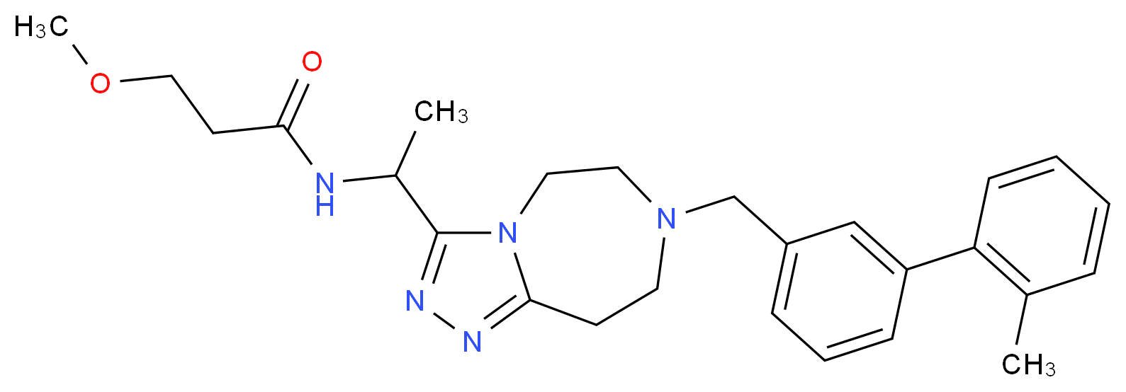3-methoxy-N-(1-{7-[(2'-methyl-3-biphenylyl)methyl]-6,7,8,9-tetrahydro-5H-[1,2,4]triazolo[4,3-d][1,4]diazepin-3-yl}ethyl)propanamide_Molecular_structure_CAS_)