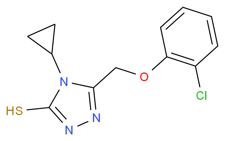 5-[(2-chlorophenoxy)methyl]-4-cyclopropyl-4H-1,2,4-triazole-3-thiol_Molecular_structure_CAS_)