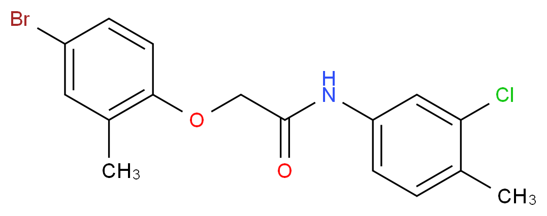 2-(4-bromo-2-methylphenoxy)-N-(3-chloro-4-methylphenyl)acetamide_Molecular_structure_CAS_434303-68-1)