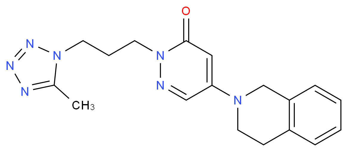 5-(3,4-dihydro-2(1H)-isoquinolinyl)-2-[3-(5-methyl-1H-tetrazol-1-yl)propyl]-3(2H)-pyridazinone_Molecular_structure_CAS_)