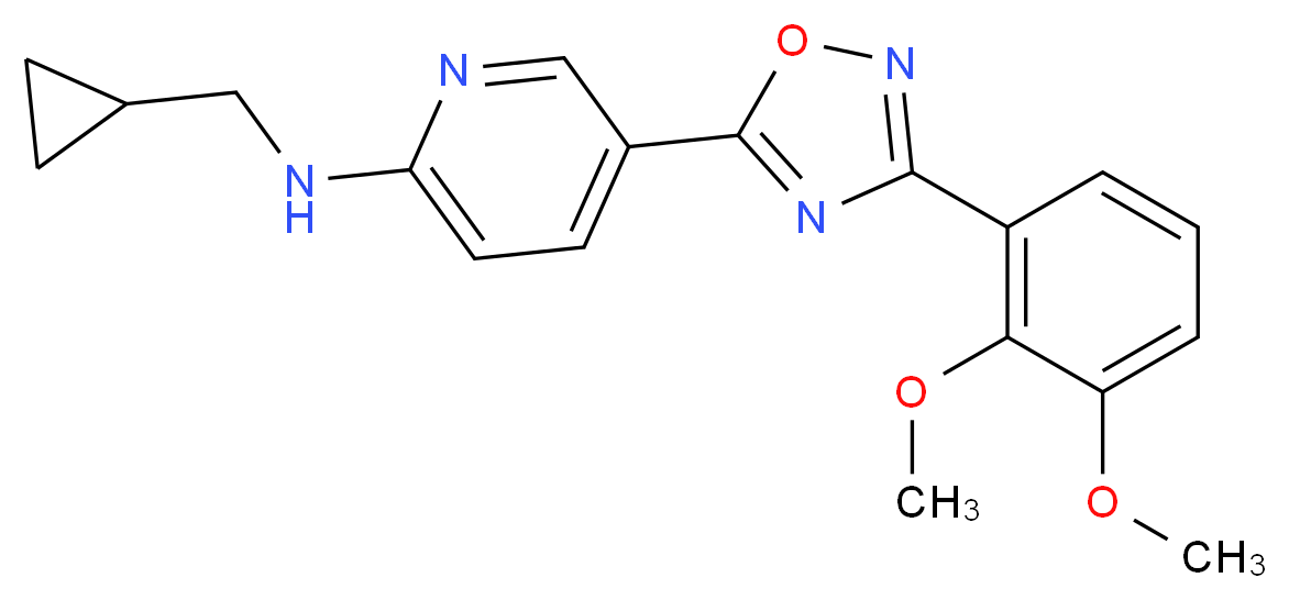 N-(cyclopropylmethyl)-5-[3-(2,3-dimethoxyphenyl)-1,2,4-oxadiazol-5-yl]-2-pyridinamine_Molecular_structure_CAS_)