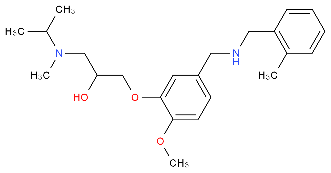1-[isopropyl(methyl)amino]-3-(2-methoxy-5-{[(2-methylbenzyl)amino]methyl}phenoxy)-2-propanol_Molecular_structure_CAS_)