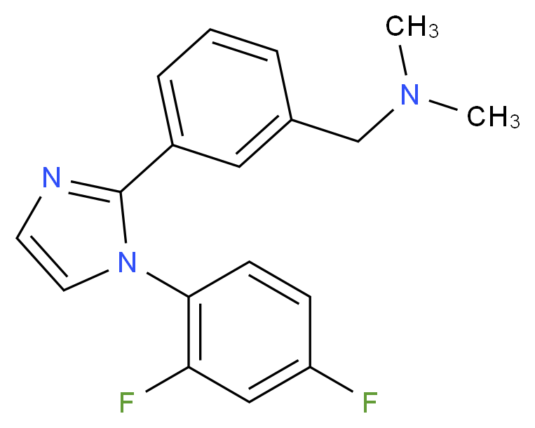 1-{3-[1-(2,4-difluorophenyl)-1H-imidazol-2-yl]phenyl}-N,N-dimethylmethanamine_Molecular_structure_CAS_)