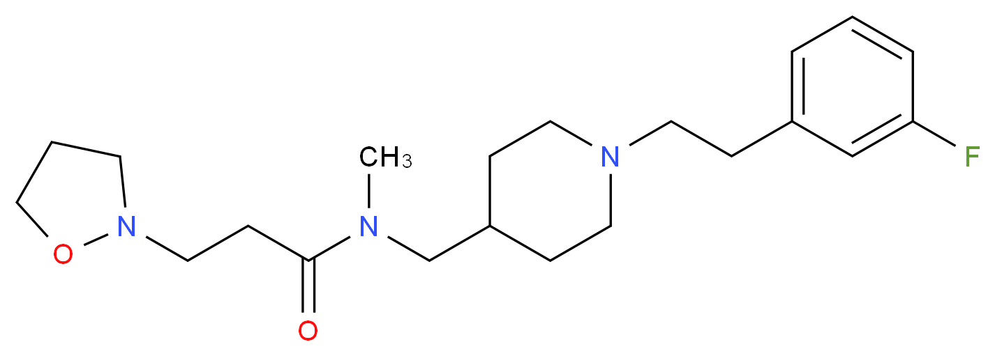 N-({1-[2-(3-fluorophenyl)ethyl]-4-piperidinyl}methyl)-3-(2-isoxazolidinyl)-N-methylpropanamide_Molecular_structure_CAS_)