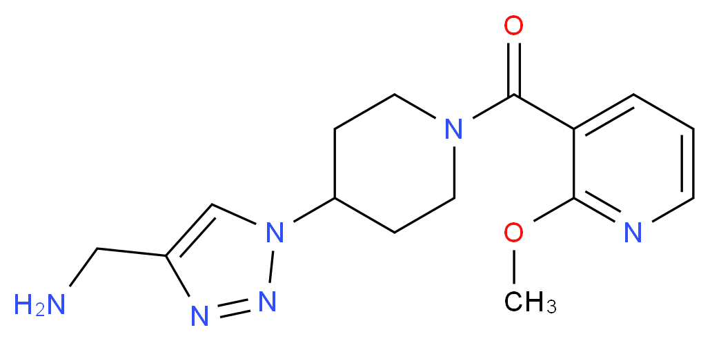 1-(1-{1-[(2-methoxypyridin-3-yl)carbonyl]piperidin-4-yl}-1H-1,2,3-triazol-4-yl)methanamine_Molecular_structure_CAS_)