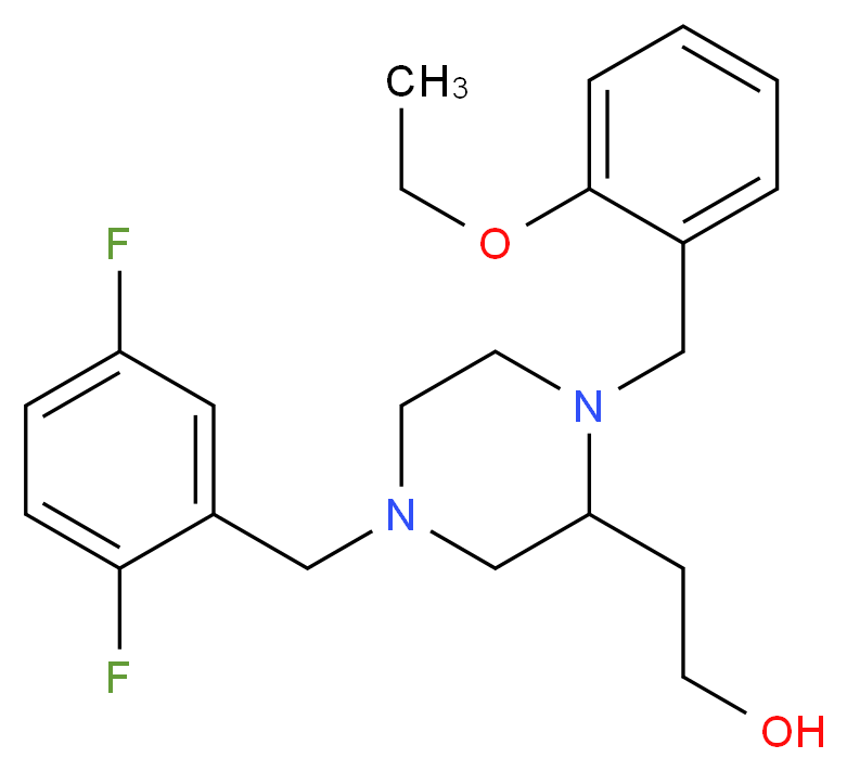2-[4-(2,5-difluorobenzyl)-1-(2-ethoxybenzyl)-2-piperazinyl]ethanol_Molecular_structure_CAS_)