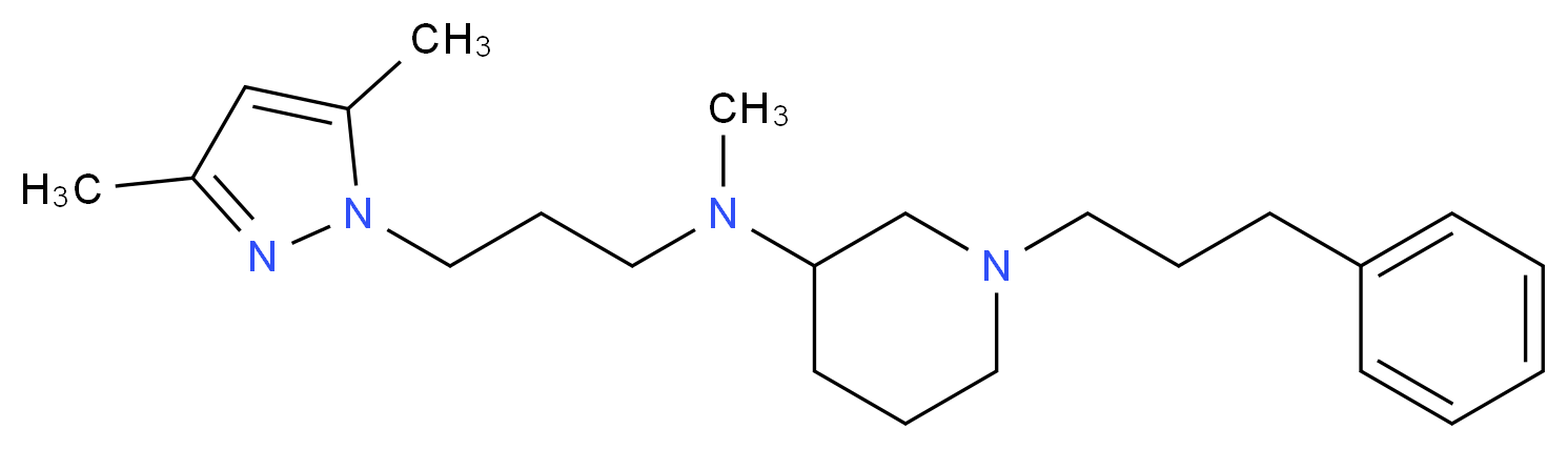 N-[3-(3,5-dimethyl-1H-pyrazol-1-yl)propyl]-N-methyl-1-(3-phenylpropyl)-3-piperidinamine_Molecular_structure_CAS_)