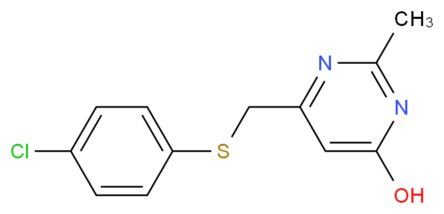 6-{[(4-Chlorophenyl)sulfanyl]methyl}-2-methyl-4-pyrimidinol_Molecular_structure_CAS_)