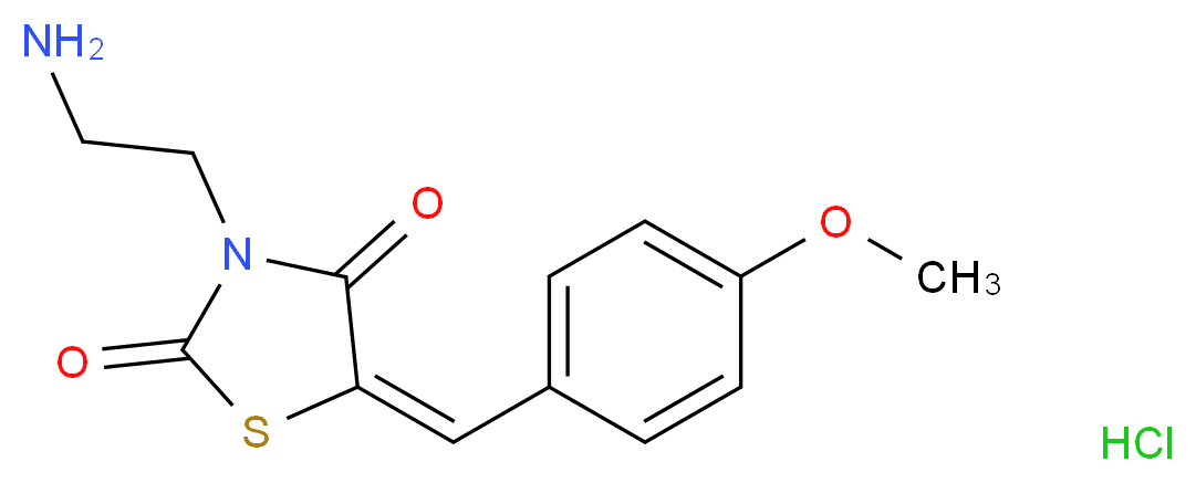 (5E)-3-(2-aminoethyl)-5-(4-methoxybenzylidene)-1,3-thiazolidine-2,4-dione hydrochloride_Molecular_structure_CAS_100795-92-4)