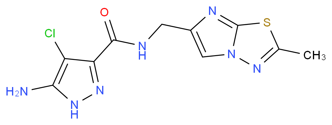 5-amino-4-chloro-N-[(2-methylimidazo[2,1-b][1,3,4]thiadiazol-6-yl)methyl]-1H-pyrazole-3-carboxamide_Molecular_structure_CAS_)