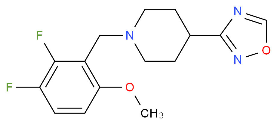 1-(2,3-difluoro-6-methoxybenzyl)-4-(1,2,4-oxadiazol-3-yl)piperidine_Molecular_structure_CAS_)