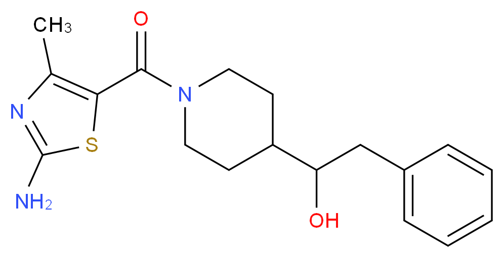1-{1-[(2-amino-4-methyl-1,3-thiazol-5-yl)carbonyl]-4-piperidinyl}-2-phenylethanol_Molecular_structure_CAS_)